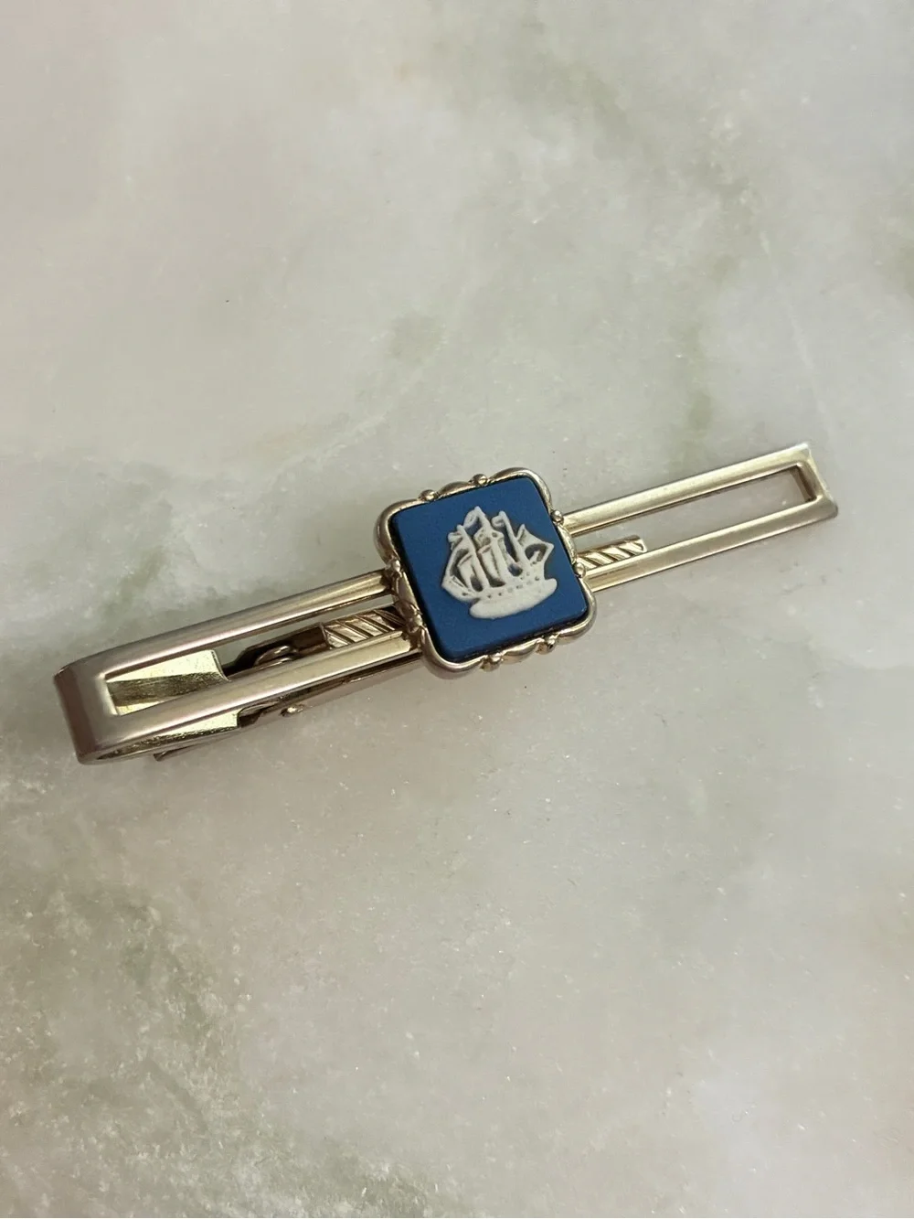 ⚓️ Wedgwood Vintage Tie Clip Ship Nautical